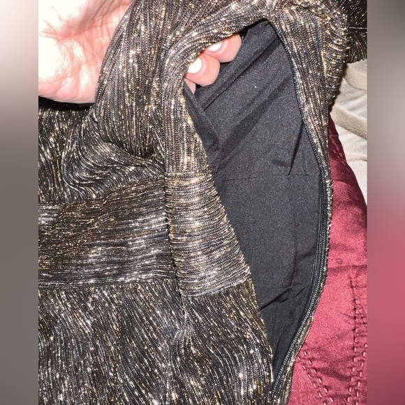 THE KOOPLES METALLIC BRONZE SHORT DRESS SIZE 1/Small NWT The Luxe dress - Picture 11 of 16